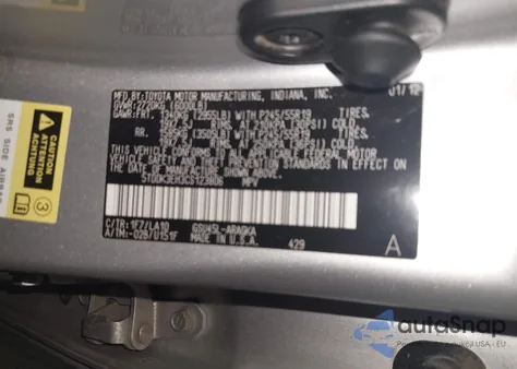 2012 Toyota Highlander Limited V6 from USA, damaged, VIN 5TDDK3EH3CS123806